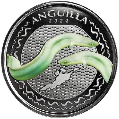 2 Dollars - Elizabeth II Eel; Coloured back