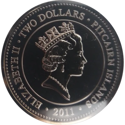 2 Dollars - Elizabeth II Lifetime of Service front