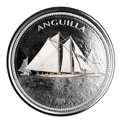 2 Dollars - Elizabeth II Sailing Regatta; Coloured back