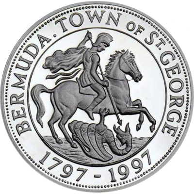 2 Dollars - Elizabeth II Town of St. George back