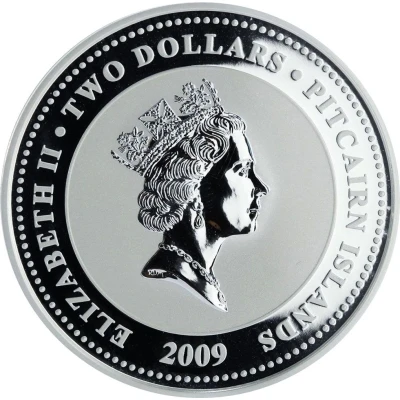 2 Dollars - Elizabeth II Year of the Ox; Colorized front