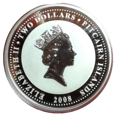 2 Dollars - Elizabeth II Year of the Rat front