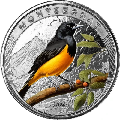 2 Dollars Montserrat Oriole; Coloured back