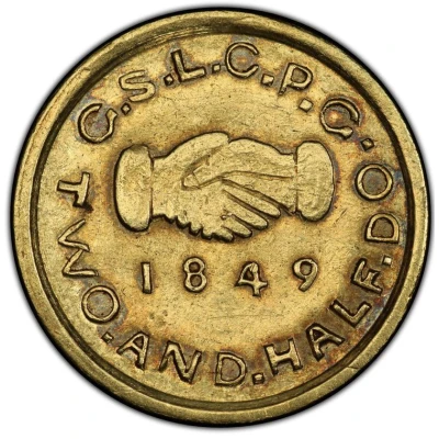 2½ Dollars - Mormon gold back