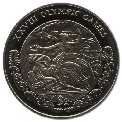 2 Dollars Olympic Games 2004; Bronze back