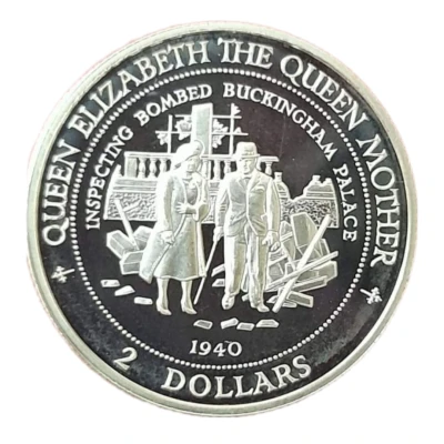 2 Dollars Queen Mother back