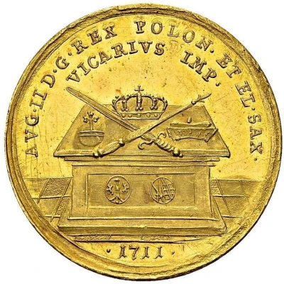 2 Ducats - August II Mocny Vicariat, Leipzig back