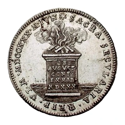 2 Ducats Silver pattern strike; Augsburg Confession back