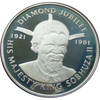 2 Emalangeni - Sobhuza II Diamond Jubilee of King Sobhuza II front