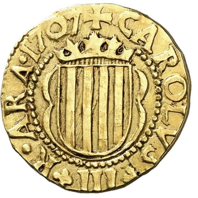 2 Escudos - Charles III pretender front