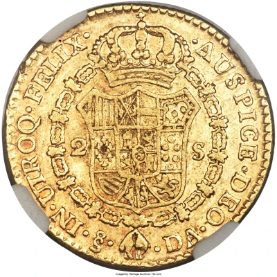 2 Escudos - Charles III back