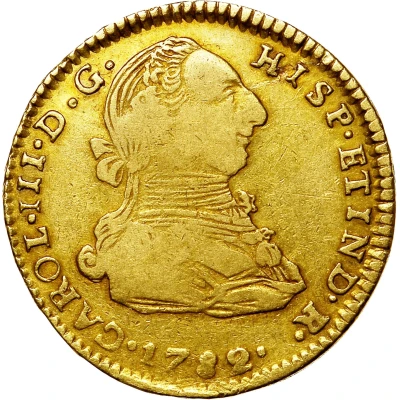 2 Escudos - Charles III front