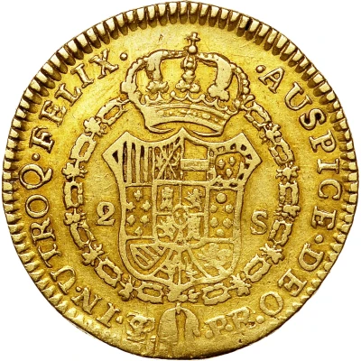 2 Escudos - Charles III back