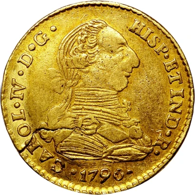 2 Escudos - Charles IV front