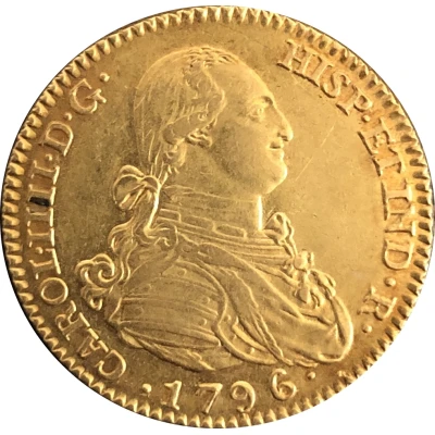 2 Escudos - Charles IV front