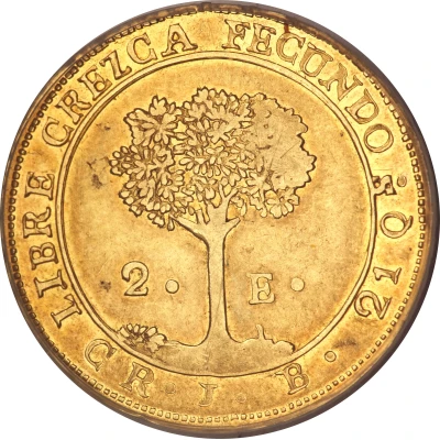 2 Escudos Costa Rica back