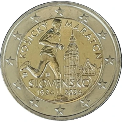 2 Euro Košice Peace Marathon front