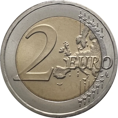 2 Euros Berlin Wall back