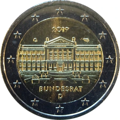 2 Euros Bundesrat front