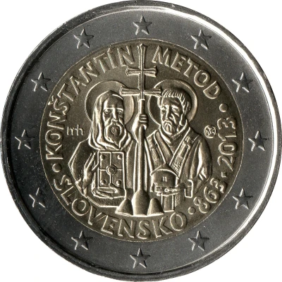 2 Euros Constantine and Methodius front