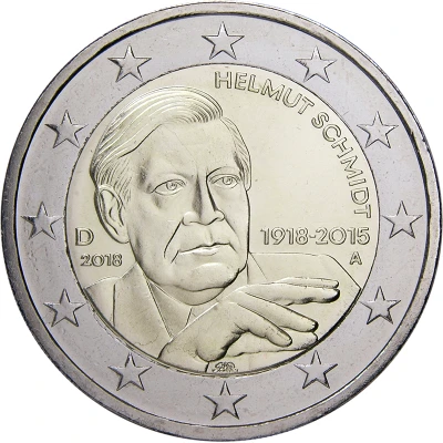 2 Euros Helmut Schmidt front