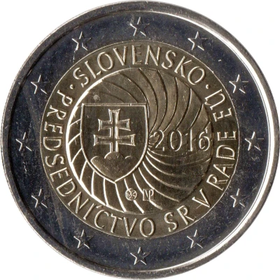 2 Euros Slovak Presidency of the Council of the European Union front