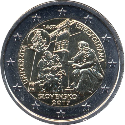 2 Euros University Istropolitana front