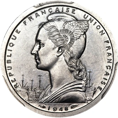 2 Francs Aluminium pattern front