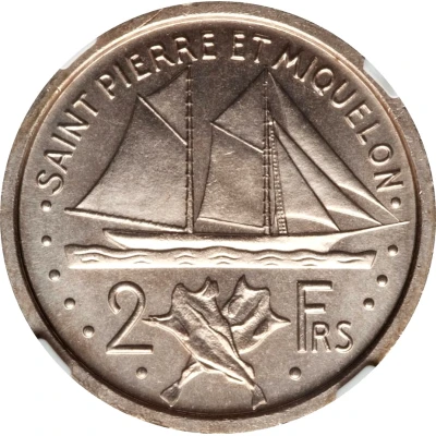 2 Francs Cupronickel pattern back