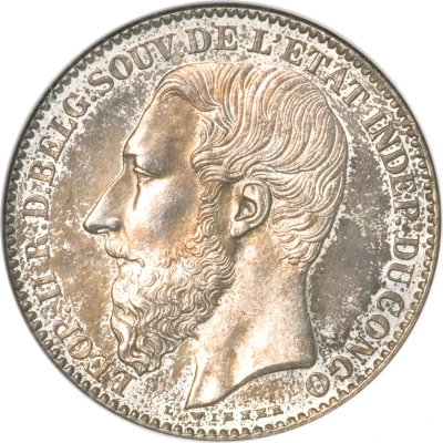 2 Francs - Léopold II front