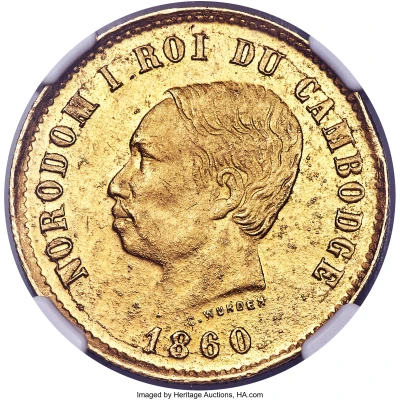 2 Francs - Norodom I Pattern ND front