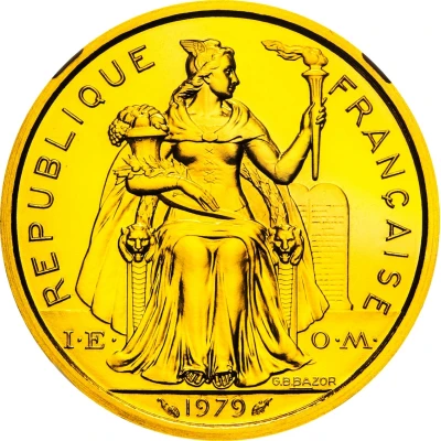 2 Francs Piedfort gold front