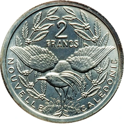 2 Francs Piedfort silver back