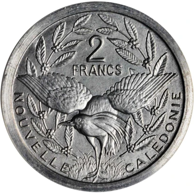 2 Francs Piedfort with essai back