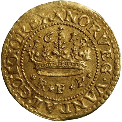 2 Gold Kronen - Christian IV back