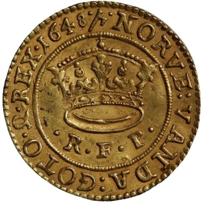 2 Gold Kronen - Christian IV back