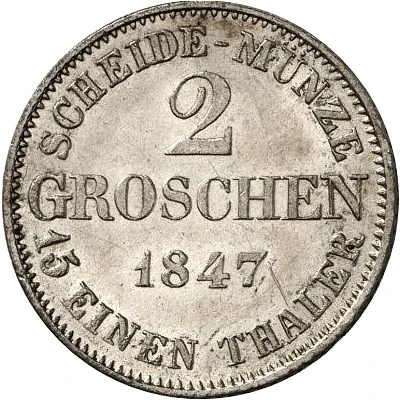 2 Groschen - Ernest II back