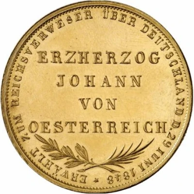 2 Gulden Archduke John; Gold Pattern back