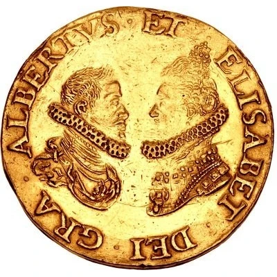 2 Gulden Gold - Albert and Isabella front