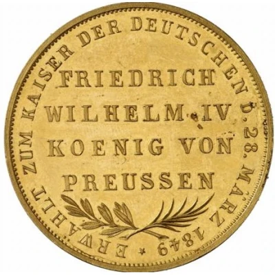 2 Gulden Imperial election of Frederick William IV.; Gold Pattern back