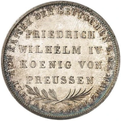 2 Gulden Imperial election of Frederick William IV - Mule back