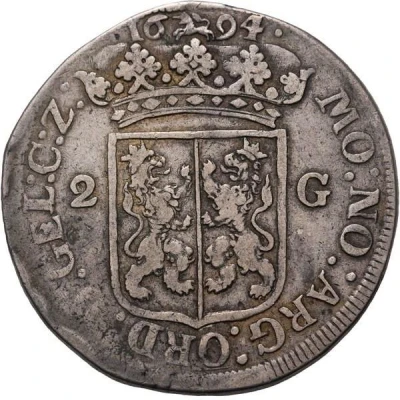 2 Gulden Provincial arms front