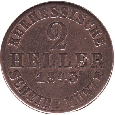 2 Heller - William II / Frederick William back