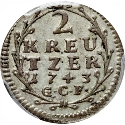 2 Kreuzer - Louis VIII back