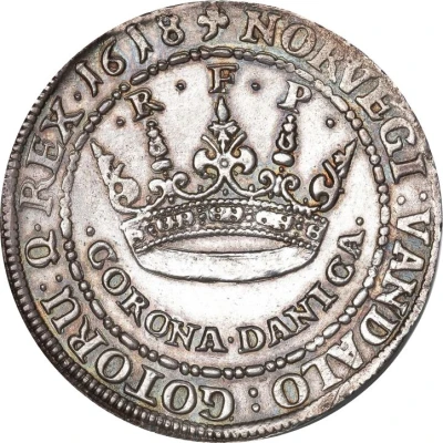 2 Krone - Christian IV with star in legend back