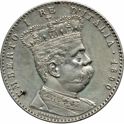 2 Lire / 4⁄10 Rial - Umberto I front