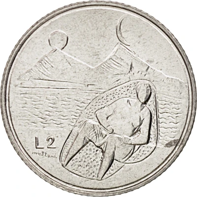 2 Lire Sitting Woman back