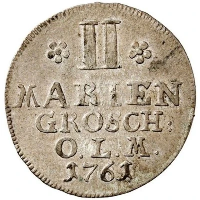 2 Mariengroschen - Frederick V of Dänemark back