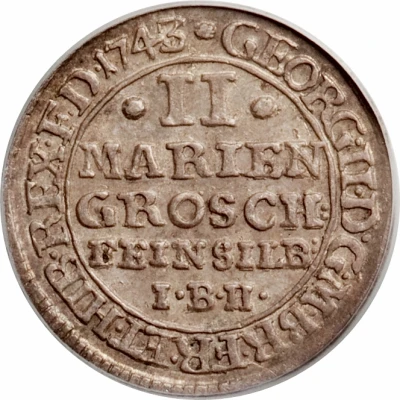 2 Mariengroschen - George II front