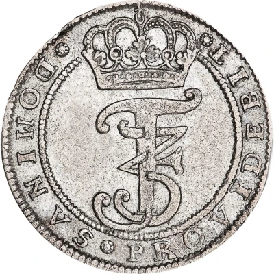 2 Mark Dansk - Frederik III Type 1: lettering counterclockwise front